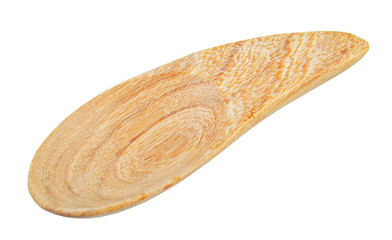 Wooden spoon isolated on a white background.