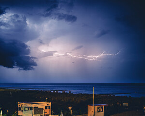 lightning at the sea
