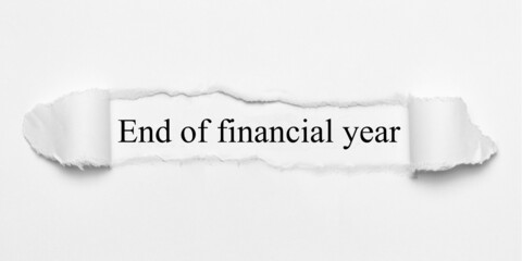 Obraz premium End of financial year