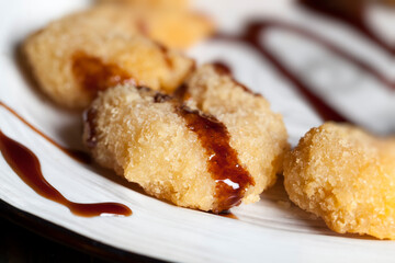 cooked meat dish in a cafe