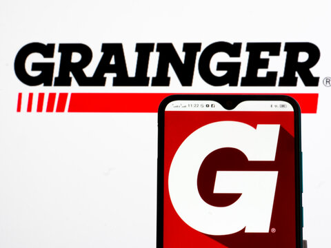 In this photo illustration W. W. Grainger, Inc. logo seen displayed on a smartphone