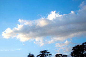 Scenic shot of beautiful cloudscape against the blue sky