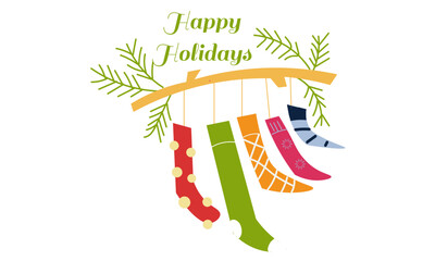 Obraz premium Christmas Greeting design for print or use as poster, card, flyer or T Shirt