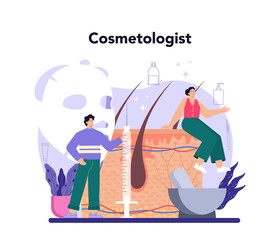 Cosmetologist concept. Skin care and treatment procedure