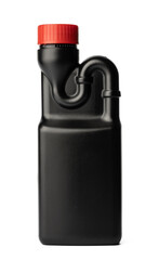 Plastic liquid detergent container on white background