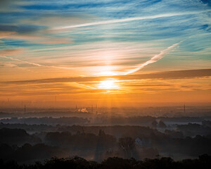 sunset over the landscape