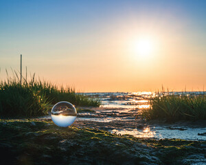 sunset on the beach