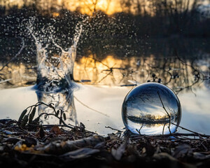 lensball in water