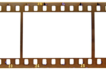 35mm negative filmstrip frame isolated on a white background	
