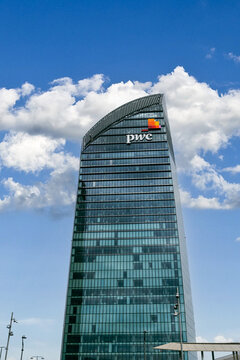 Libeskind Tower or Pwc Tower in City Life "Tre Torri" area, in Milan, Italy
