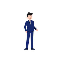 gentle man character style vector illustration design