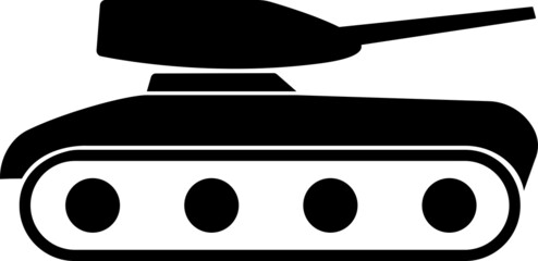 Military tank sign vector. Signs and symbols.