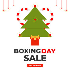 boxing day sale promotion social media post design template