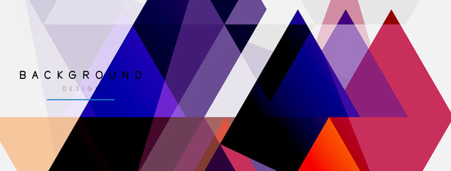 Mosaic triangles geometric background. Techno or business concept, pattern for wallpaper, banner, background, landing page