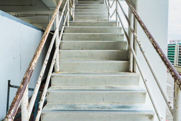 Fototapeta premium Empty stairs.Stair for fire exit door in factory.