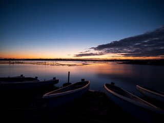 Naklejka premium 印旛沼の夜明け 10月