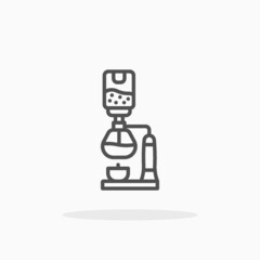 Syphon icon. Outline Black. Editable Stroke and pixel perfect. Vector illustration. Enjoy this icon for your project.