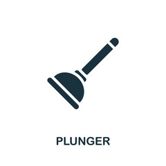 Plunger icon. Monochrome sign from bathroom collection. Creative Plunger icon illustration for web design, infographics and more