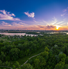 Fototapeta premium Rural summer sunset