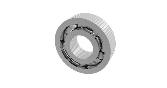 rotatable ball bearing made of stainless steel