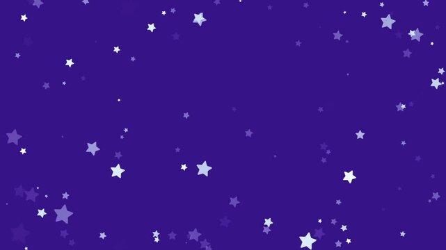 Stars twinkle blue background animation