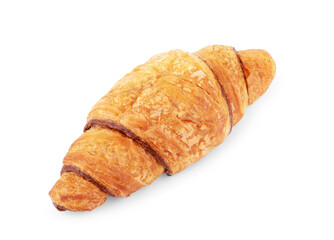 Delicious, fresh croissants on a white background. Croissants isolated. French breakfast