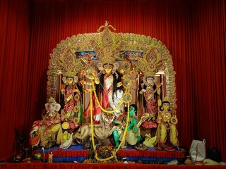 Picture of Devi Durga during Durga Puja
