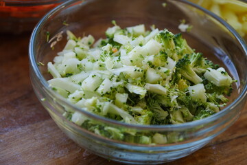 Vegetarian Ingredients Broccoli Chopped