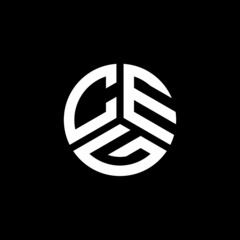 Fototapeta CEG letter logo design on black background. CEG creative initials letter logo concept. CEG letter design. 
 obraz