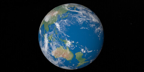 Zealandia continent in earth planet © Manuel Mata