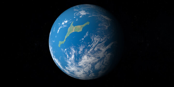 Ancient Earth Planet With Ur Supercontinent