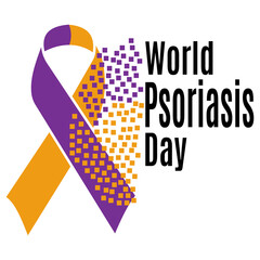 World Psoriasis Day, idea for a poster, banner, leaflet or postcard on a medical theme