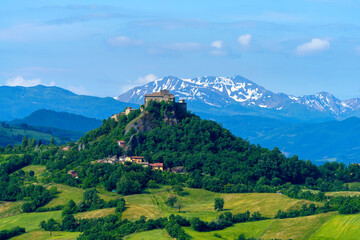 Rural landscape near San Polo and Canossa, Emilia-Romagna