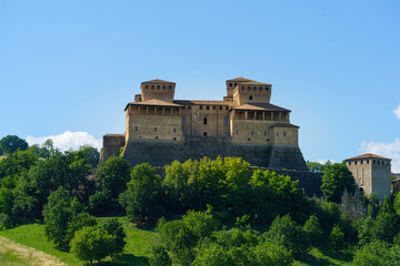 Fototapeta na wymiar Medieval castle of Torrechiara, Parma province, Italy