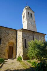 Fototapeta na wymiar Old church of Lesignano Bagni, Parma province, Italy