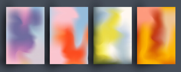 blurred gradients set background vector illustration 