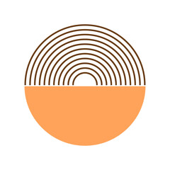 Mid century minimal line shapes set. Geometric linear figures. Modern minimalism 20s posters symbols. Vector isolated on white