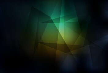 Dark Blue, Green vector layout with lines, triangles.