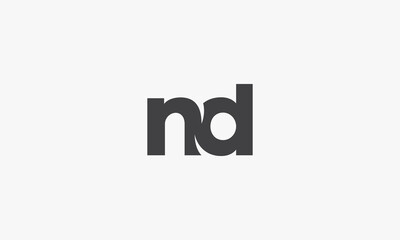 lowercase letter ND logo isolated on white background.