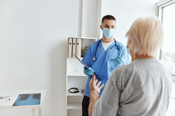 Fototapeta premium patient visit to the doctor communication clinic