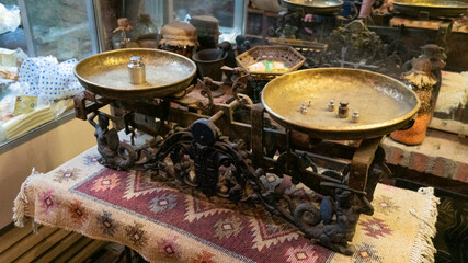 antique bronze scales. antique old scales