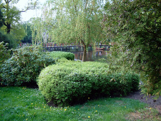 Asian park in Europe. 
Beautiful, incredibly refined and arranged in the Asian style garden. Full of greenery, stones and water. With a gentle hum, it calms our nerves.