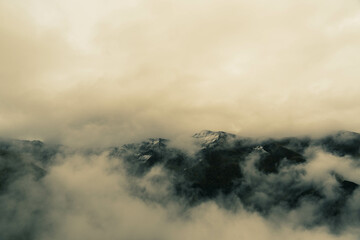 Beautiful landscape from the Fagaras mountains in Romania , near a famous road called Transfagarasan