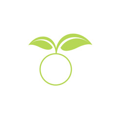 new nature green leaf  ecology organic vector logo design.