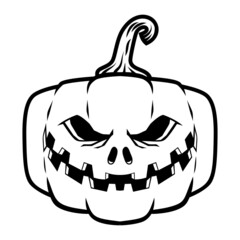 Halloween pumpkin. Design element for poster, card, banner, sign t shirt. Vector illustration