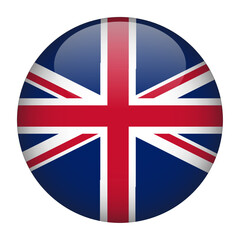 United Kingdom 3D Rounded Country Flag button Icon