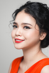 Fototapeta premium attractive young model with bright make-up