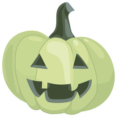 halloween pumpkin. Jack o lantern. Vector cartoon hand drawn illustration.