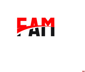 FAM Letter Initial Logo Design Vector Illustration