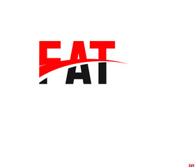FAT Letter Initial Logo Design Vector Illustration